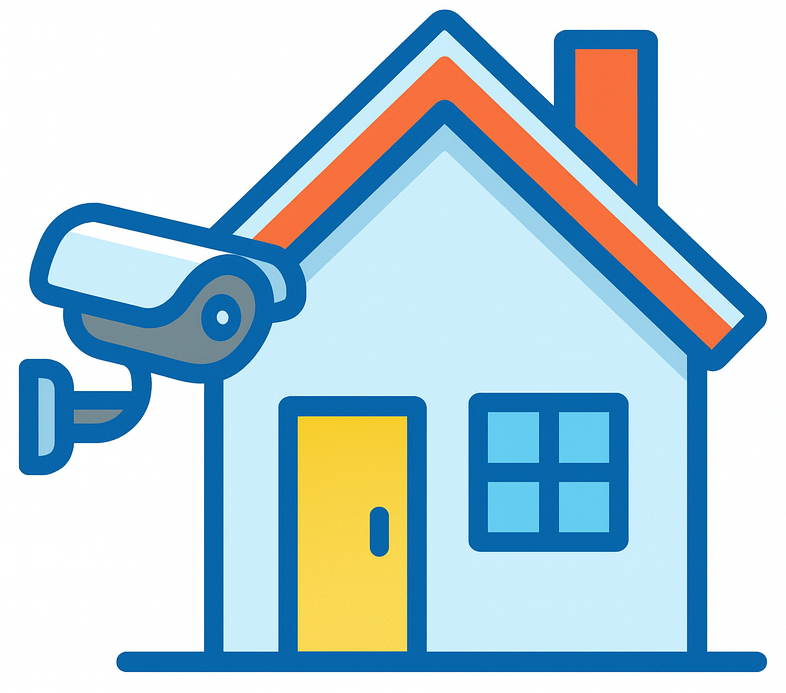 戸建て防犯カメライラスト