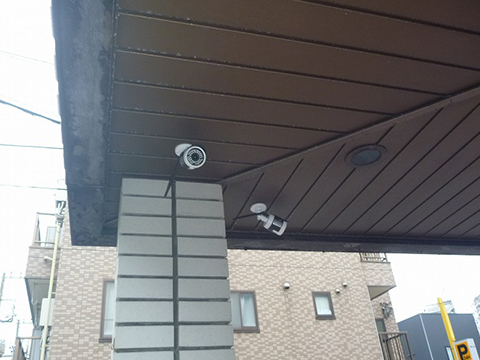 オフィスビルの防犯カメラ施工